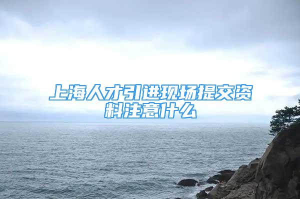 上海人才引进现场提交资料注意什么