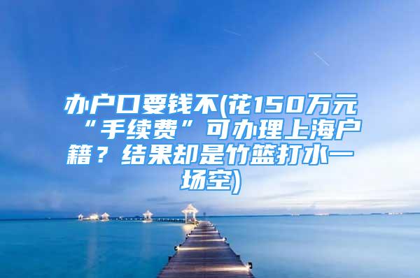 办户口要钱不(花150万元“手续费”可办理上海户籍？结果却是竹篮打水一场空)