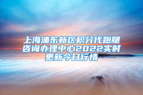 上海浦东新区积分代跑腿咨询办理中心2022实时更新今日行情