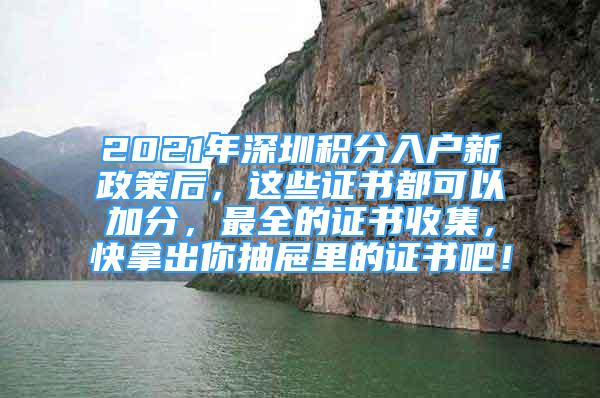 2021年深圳积分入户新政策后，这些证书都可以加分，最全的证书收集，快拿出你抽屉里的证书吧！