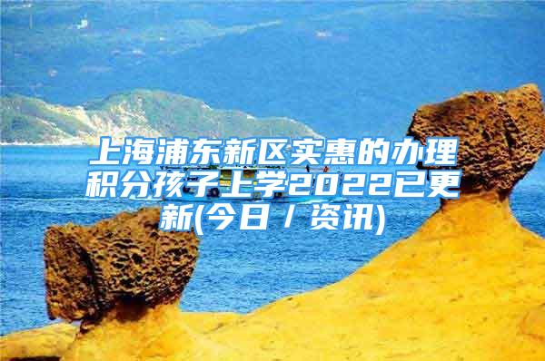 上海浦东新区实惠的办理积分孩子上学2022已更新(今日／资讯)