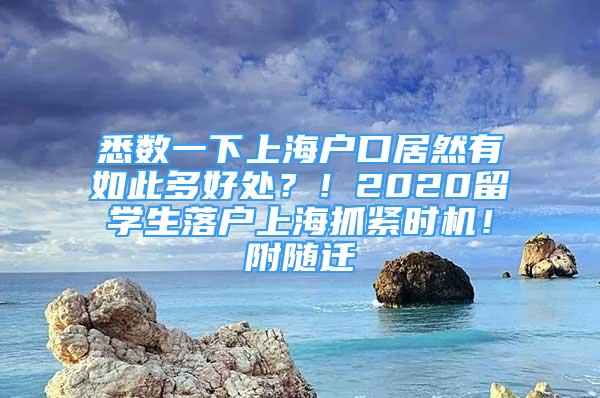 悉数一下上海户口居然有如此多好处？！2020留学生落户上海抓紧时机！附随迁