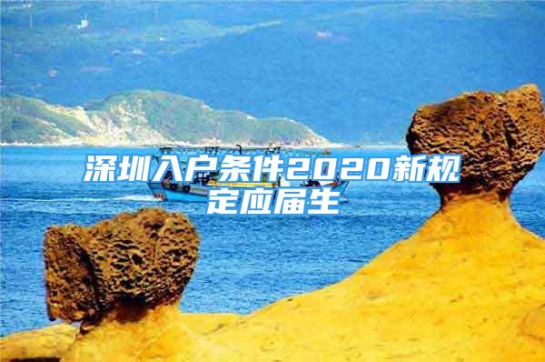 深圳入户条件2020新规定应届生