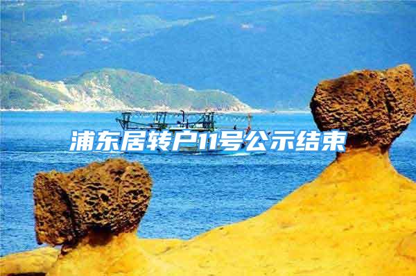 浦东居转户11号公示结束