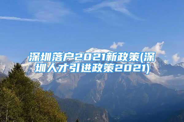 深圳落户2021新政策(深圳人才引进政策2021)