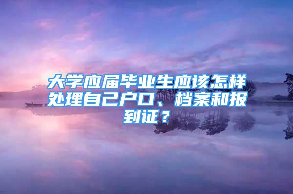 大学应届毕业生应该怎样处理自己户口、档案和报到证？