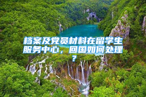 档案及党员材料在留学生服务中心，回国如何处理？