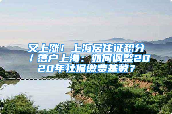 又上涨！上海居住证积分／落户上海：如何调整2020年社保缴费基数？