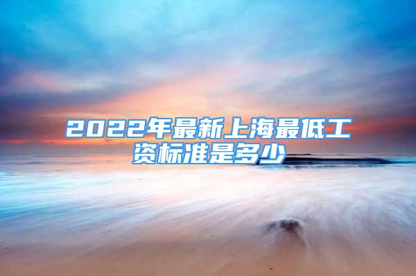 2022年最新上海最低工资标准是多少