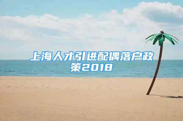 上海人才引进配偶落户政策2018