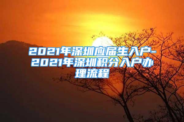 2021年深圳应届生入户-2021年深圳积分入户办理流程