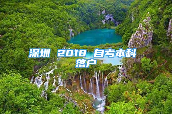 深圳 2018 自考本科 落户