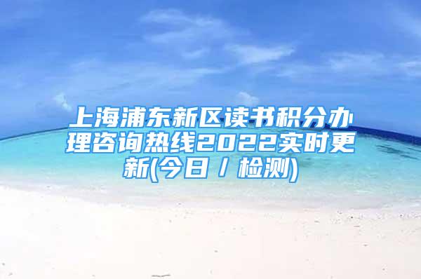 上海浦东新区读书积分办理咨询热线2022实时更新(今日／检测)