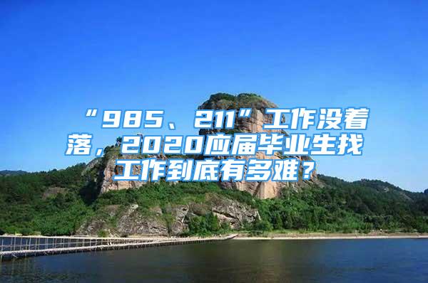 “985、211”工作没着落，2020应届毕业生找工作到底有多难？