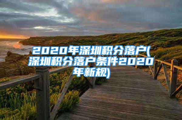 2020年深圳积分落户(深圳积分落户条件2020年新规)