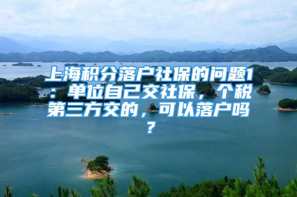 上海积分落户社保的问题1：单位自己交社保，个税第三方交的，可以落户吗？