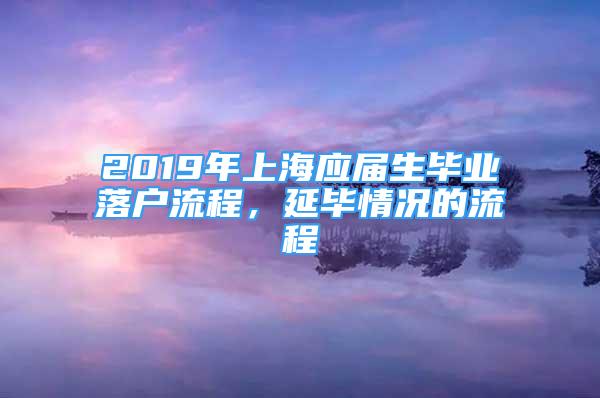 2019年上海应届生毕业落户流程，延毕情况的流程