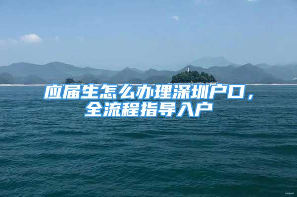 应届生怎么办理深圳户口，全流程指导入户