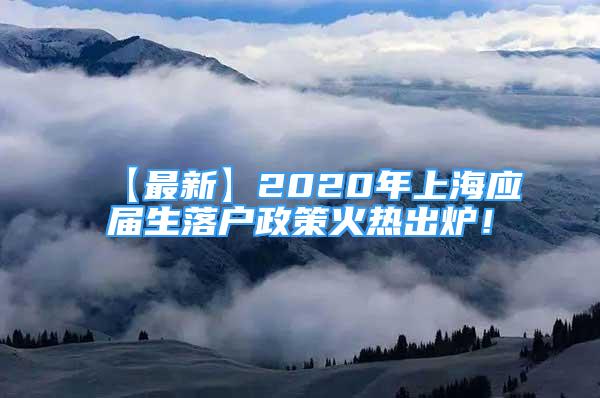 【最新】2020年上海应届生落户政策火热出炉！