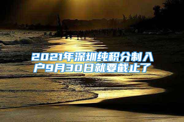 2021年深圳纯积分制入户9月30日就要截止了