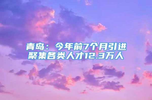 青岛：今年前7个月引进聚集各类人才12.3万人