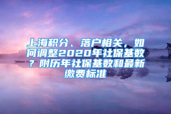 上海积分、落户相关，如何调整2020年社保基数？附历年社保基数和最新缴费标准