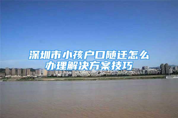 深圳市小孩户口随迁怎么办理解决方案技巧