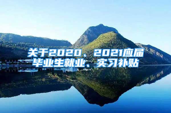 关于2020、2021应届毕业生就业、实习补贴