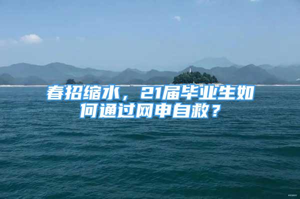 春招缩水，21届毕业生如何通过网申自救？