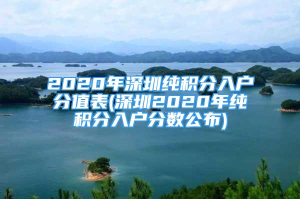 2020年深圳纯积分入户分值表(深圳2020年纯积分入户分数公布)