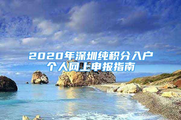 2020年深圳纯积分入户个人网上申报指南