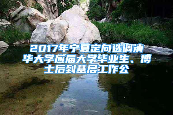 2017年宁夏定向选调清华大学应届大学毕业生、博士后到基层工作公