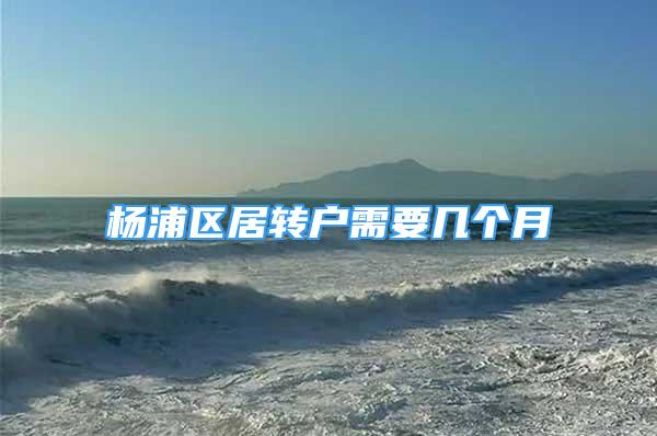 杨浦区居转户需要几个月