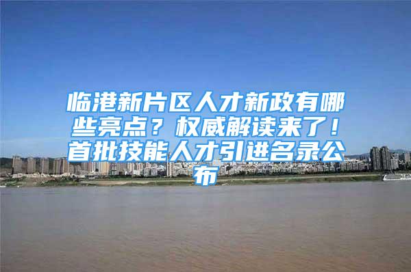 临港新片区人才新政有哪些亮点？权威解读来了！首批技能人才引进名录公布