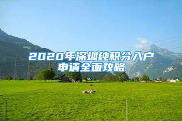 2020年深圳纯积分入户申请全面攻略