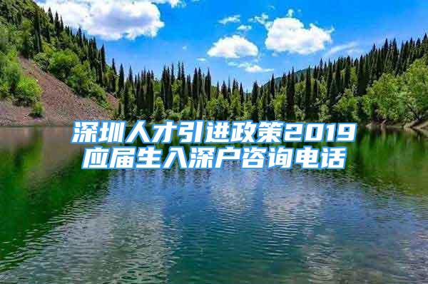 深圳人才引进政策2019应届生入深户咨询电话