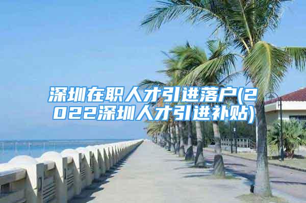 深圳在职人才引进落户(2022深圳人才引进补贴)