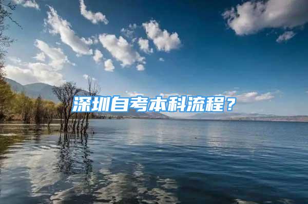 深圳自考本科流程？