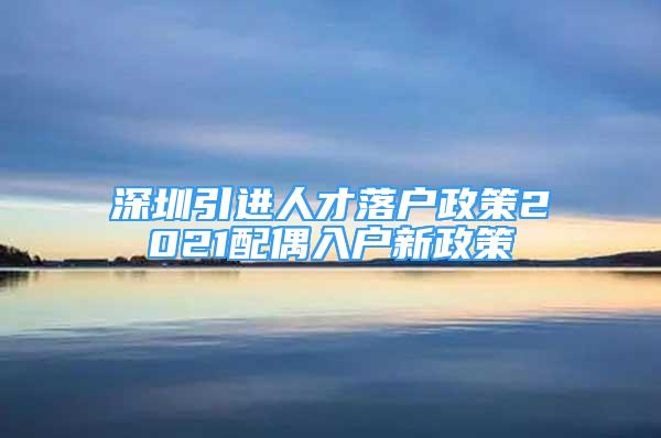 深圳引进人才落户政策2021配偶入户新政策