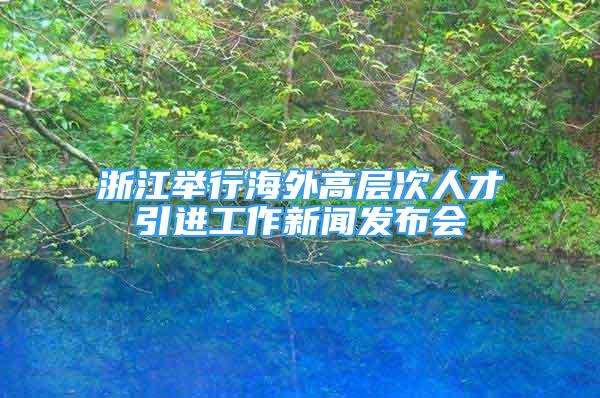 浙江举行海外高层次人才引进工作新闻发布会