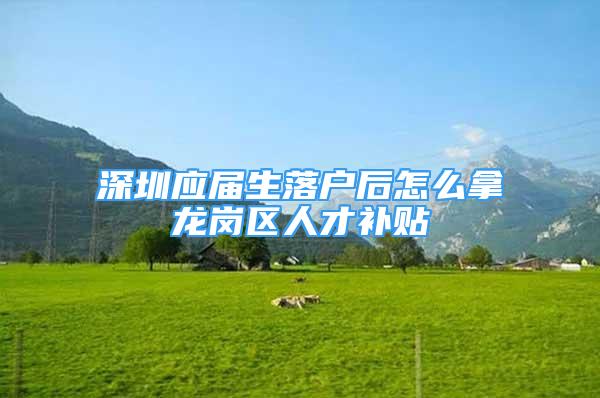 深圳应届生落户后怎么拿龙岗区人才补贴