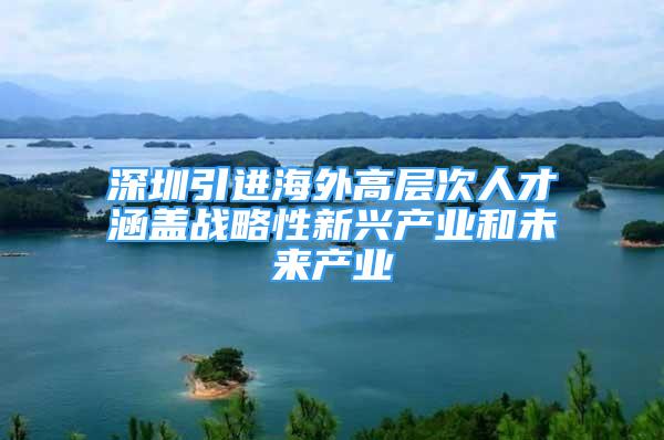 深圳引进海外高层次人才涵盖战略性新兴产业和未来产业