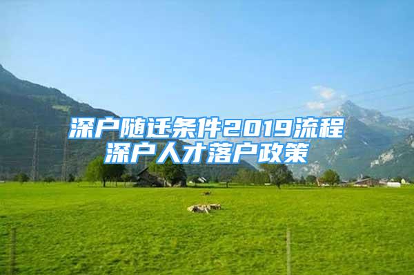 深户随迁条件2019流程深户人才落户政策