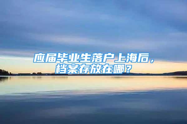 应届毕业生落户上海后，档案存放在哪？