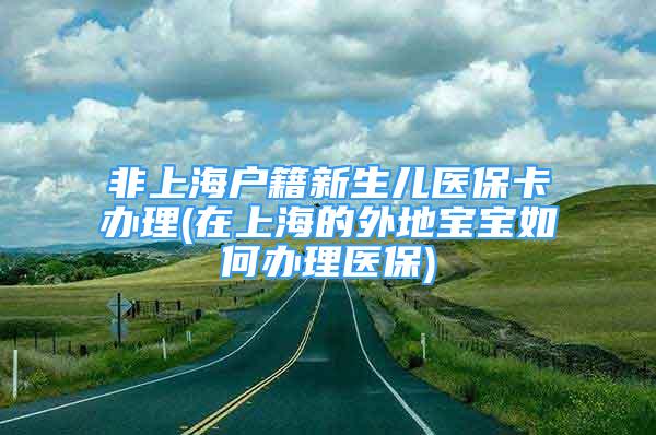 非上海户籍新生儿医保卡办理(在上海的外地宝宝如何办理医保)