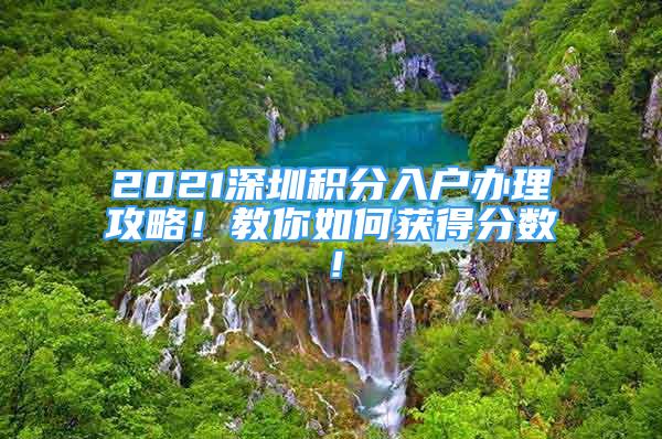 2021深圳积分入户办理攻略！教你如何获得分数！