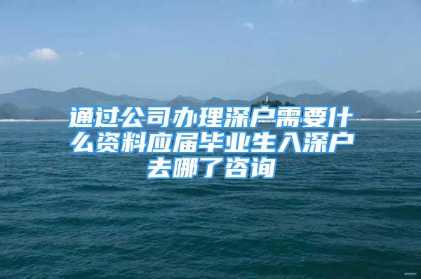 通过公司办理深户需要什么资料应届毕业生入深户去哪了咨询