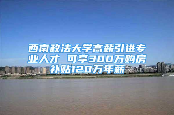 西南政法大学高薪引进专业人才 可享300万购房补贴120万年薪