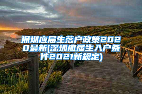 深圳应届生落户政策2020最新(深圳应届生入户条件2021新规定)