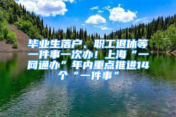 毕业生落户、职工退休等一件事一次办！上海“一网通办”年内重点推进14个“一件事”